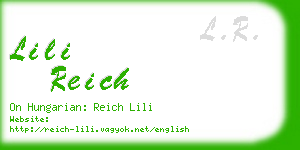 lili reich business card